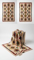 Beni Ourain Wool Rug With Tribal Motifs